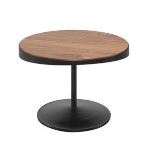 Odkládací stolek s deskou z ořechového dřeva Wewood - Portuguese Joinery Drop, Ø 60 cm