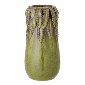 Zelená skleněná váza Bloomingville Eloi, výška 21 cm