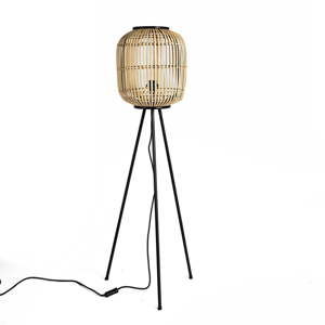 Stojací lampa s bambusovým stínidlem Simla Natural, výška 116 cm