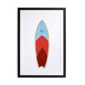 Zarámovaný plakát Really Nice Things Surf Board, 40 x 60 cm
