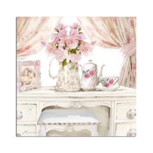 Obraz Styler Canvas Watershabby Pink, 32 x 32 cm
