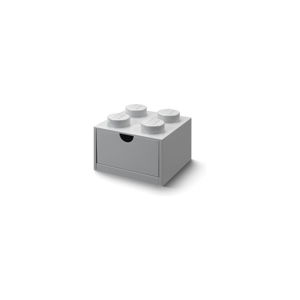 Šedý stolní box se zásuvkou LEGO® Single