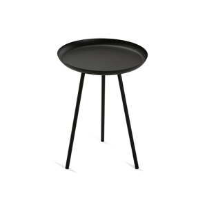 Černý kovový odkládací stolek Versa Elegance, ⌀ 45 cm