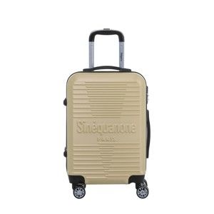 Cestovní kufr na kolečkách v barvě šampaň s kódovým zámkem SINEQUANONE Rozalina, 44 l
