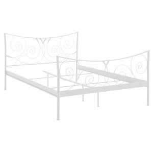 Bílá dvoulůžková kovová postel Støraa Isabelle, 140 x 200 cm
