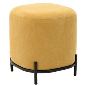 Žlutá stolička InArt Metallic, ⌀ 42 cm