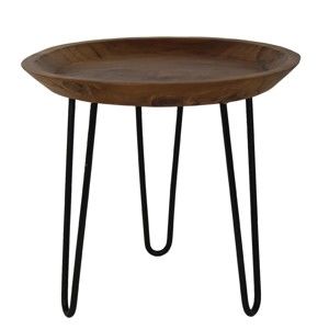 Odkládací stolek z teakového dřeva HSM collection Hase, ⌀ 50 cm