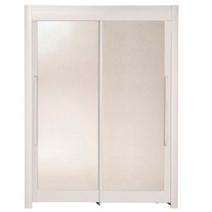 Bílá šatní skříň s posuvnými dveřmi Parisot Adorlée, šířka 160 cm