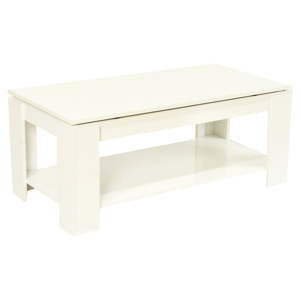 Bílý konferenční stolek s otevírací vrchní deskou Evergreen House Simply