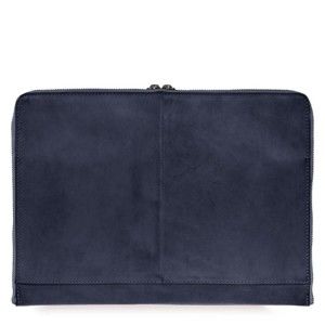 Tmavě modrý kožený obal na notebook 15" O My Bag Zipper