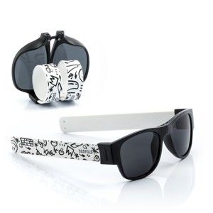 Černo-bílé sluneční srolovatelné brýle InnovaGoods Sunfold ST2