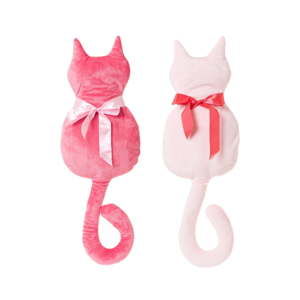 Sada 2 růžových polštářků ve tvaru kočky Unimasa, 50 x 27 cm