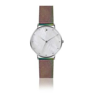 Dámské hodinky s páskem z nerezové oceli v duhové barvě Emily Westwood Dots