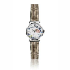 Dámské hodinky s páskem z nerezové oceli ve stříbrné a zlaté barvě Emily Westwood Rosa