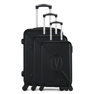 Sada 3 černých cestovních kufrů na kolečkách VERTIGO Cadenas Integre Moues