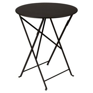 Černý zahradní stolek Fermob Bistro, ⌀ 60 cm