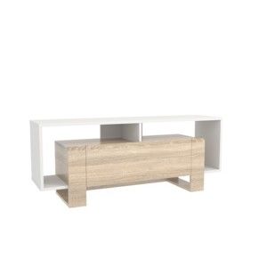 Dřevěný TV stolek Melville Vanilla, šířka 120 cm