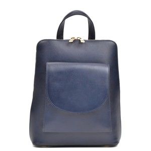 Modrý dámský kožený batoh Anna Luchini Mirago