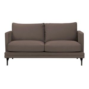 Hnědá dvojmístná pohovka s podnožím v černé barvě Windsor & Co Sofas Jupiter