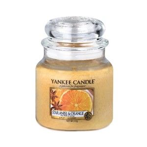 Vonná svíčka Yankee Candle Anýz a Pomeranč, doba hoření 65 - 90 hodin