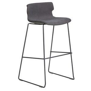 Sada 4 šedých barových židlí Marckeric Cala