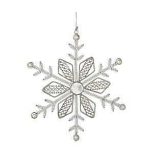 Stříbrná vánoční ozdoba Parlane Frost Flake, výška 23 cm