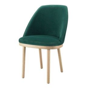 Tmavě zelená židle s nohami z dubového dřeva Wewood - Portuguese Joinery Sartor
