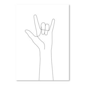 Plakát Americanflat Hand Gesture, 42 x 30 cm