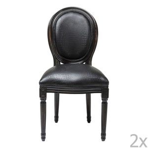 Sada 2 černých židlí Kare Design Croco