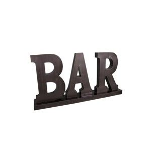 Černý kovový nápis Antic Line Bar