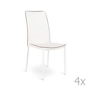 Sada 4 bílých židlí Design Twist Talara
