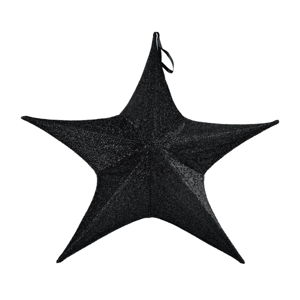 Dekorativní látková hvězda v černé barvě Ego Dekor, velká