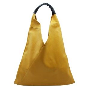 Žlutá kabelka z pravé kůže Andrea Cardone Panna