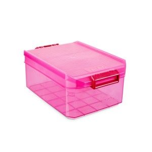 Růžový transparentní úložný box Ta-Tay Prune, 4,5 l