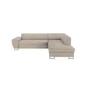 Béžová rohová rozkládací pohovka s úložným prostorem Kooko Home XL Right Corner Sofa Puro