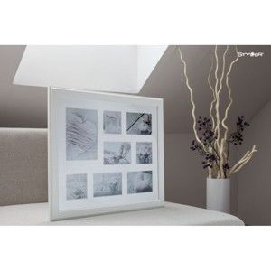 Bílý rámeček na 8 fotografií Styler Galeria Malmo, 51 x 41 cm