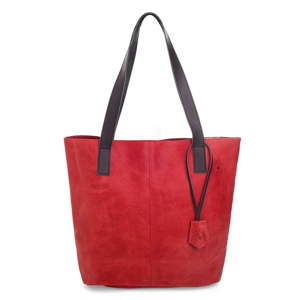 Červená kožená kabelka Woox Trogia Veneta