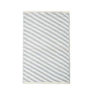 Šedo-béžový bavlněný ručně tkaný koberec Pipsa Diagonal, 90 x 60 cm