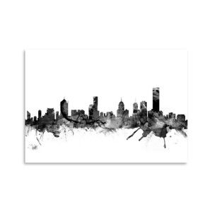 Plakát Americanflat Melbourne Skyline, 42 x 30 cm