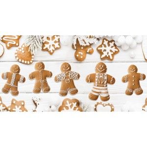 Kuchyňský běhoun Crido Consulting Festive Gingerbreads, délka 100 cm