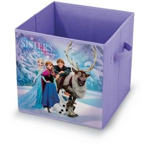 Fialový úložný box na hračky Domopak Frozen, délka 32 cm