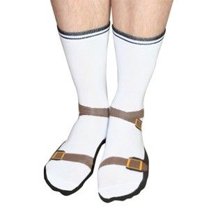 Ponožky s motivem ponožek v sandálích Gift Republic Sandals, velikost 37 - 45