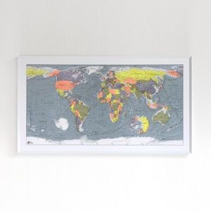 Mapa světa v průhledném pouzdru The Future Mapping Company Classic World Map, 130 x 72 cm