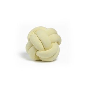 Světle žlutý polštář Knot Decorative Cushion, ⌀ 25 cm