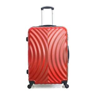 Červený cestovní kufr na kolečkách Hero Lagos, 91 l