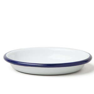 Malý servírovací smaltovaný talíř s modrým okrajem Falcon Enamelware, Ø 10 cm