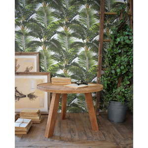 Odkládací stolek z teakového dřeva Orchidea Milano Country, ø 60 cm