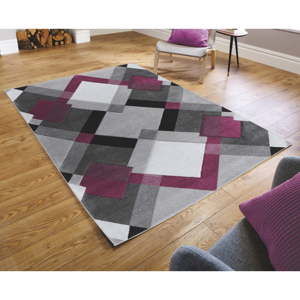 Šedo-fialový koberec Flair Rugs Nimbus Purple, 80 x 150 cm