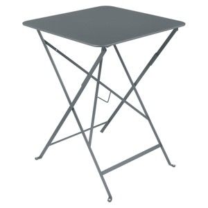 Šedý zahradní stolek Fermob Bistro, 57 x 57 cm