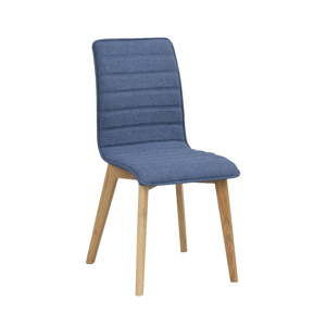 Modrá jídelní židle s hnědými nohami Rowico Grace